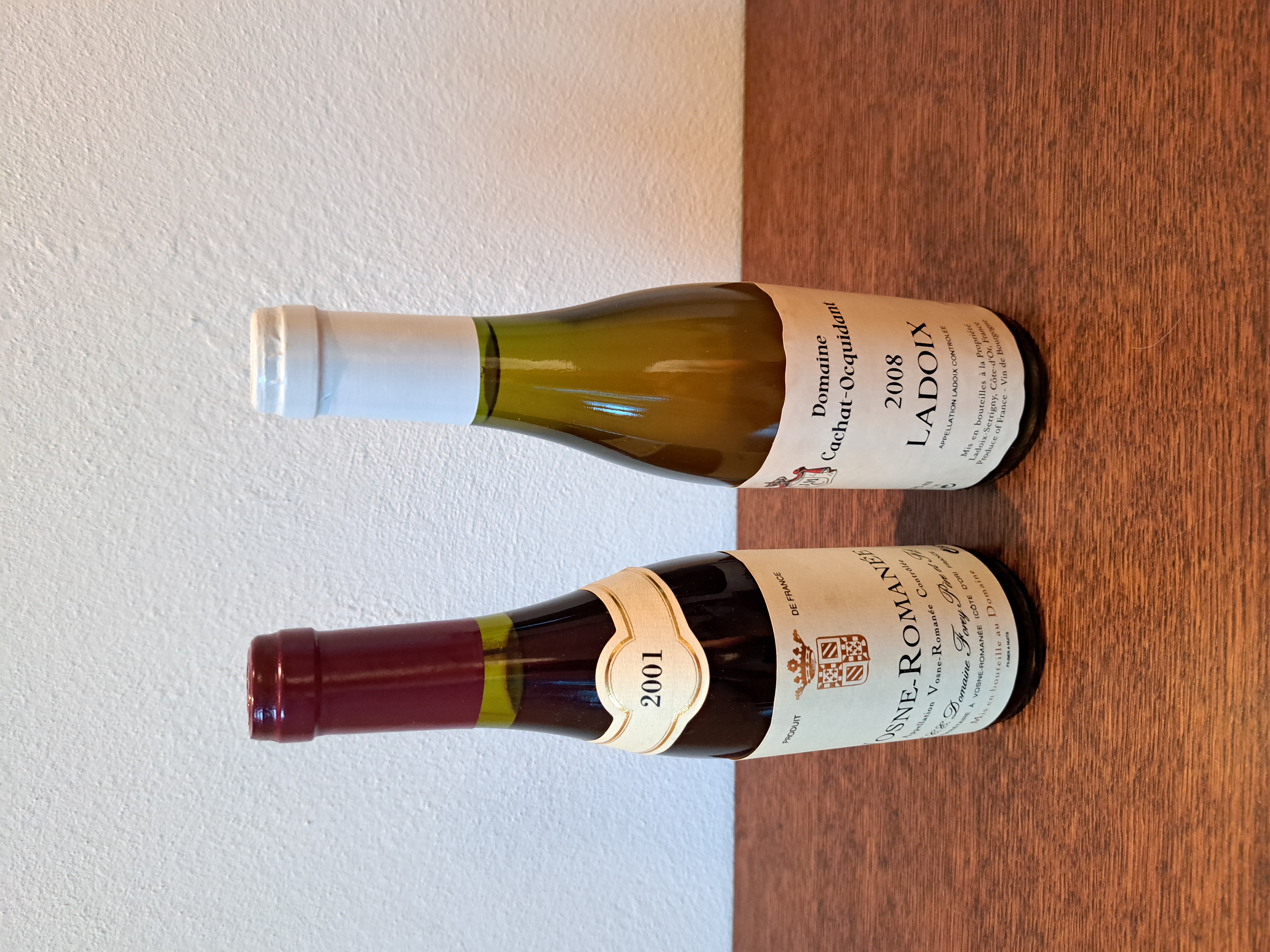Aged Burgundy wines in half bottles